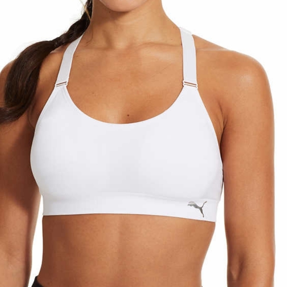 PUMA Ladies' Sports Bra, 3-pack Black, Gray and White - Picture 4 of 4